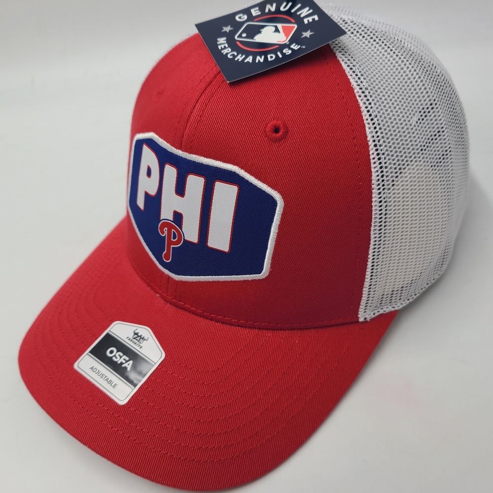Philadelphia Phillies Hat Snapback‎ Trucker Mesh Fan Favorite Red White MLB Men